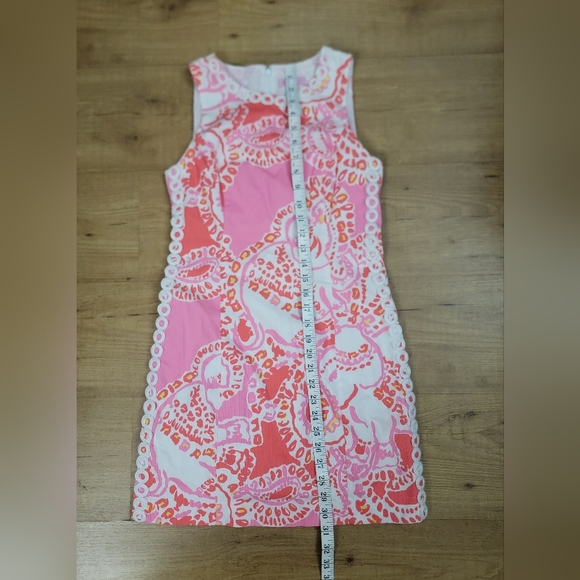 Lilly Pulitzer Mila Shift Hot Coral Trunk In Love Dress - Picture 9 of 10